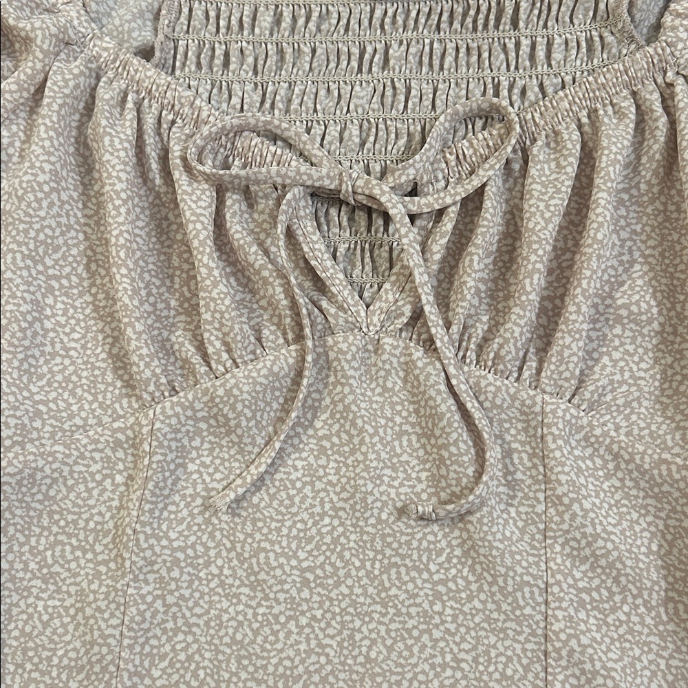 Sienna Sky Beige Smocked Blouse - Picture 4 of 7